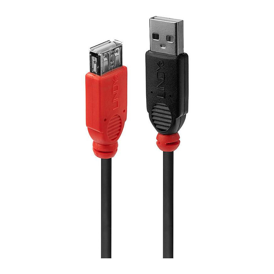 Kabllo USB Lindy 42817, USB-A mashkull në USB-A femër, USB 2.0, zgjatues aktiv, 5 m - Zezë