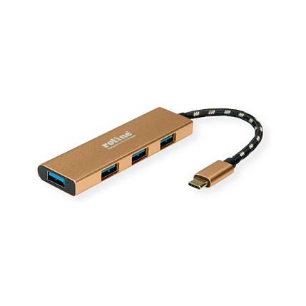 Hub ROLINE 14.02.5049-5 / 4x USB-A / USB-C / USB 3.2 Gen 1 / 5Gbps – Ari