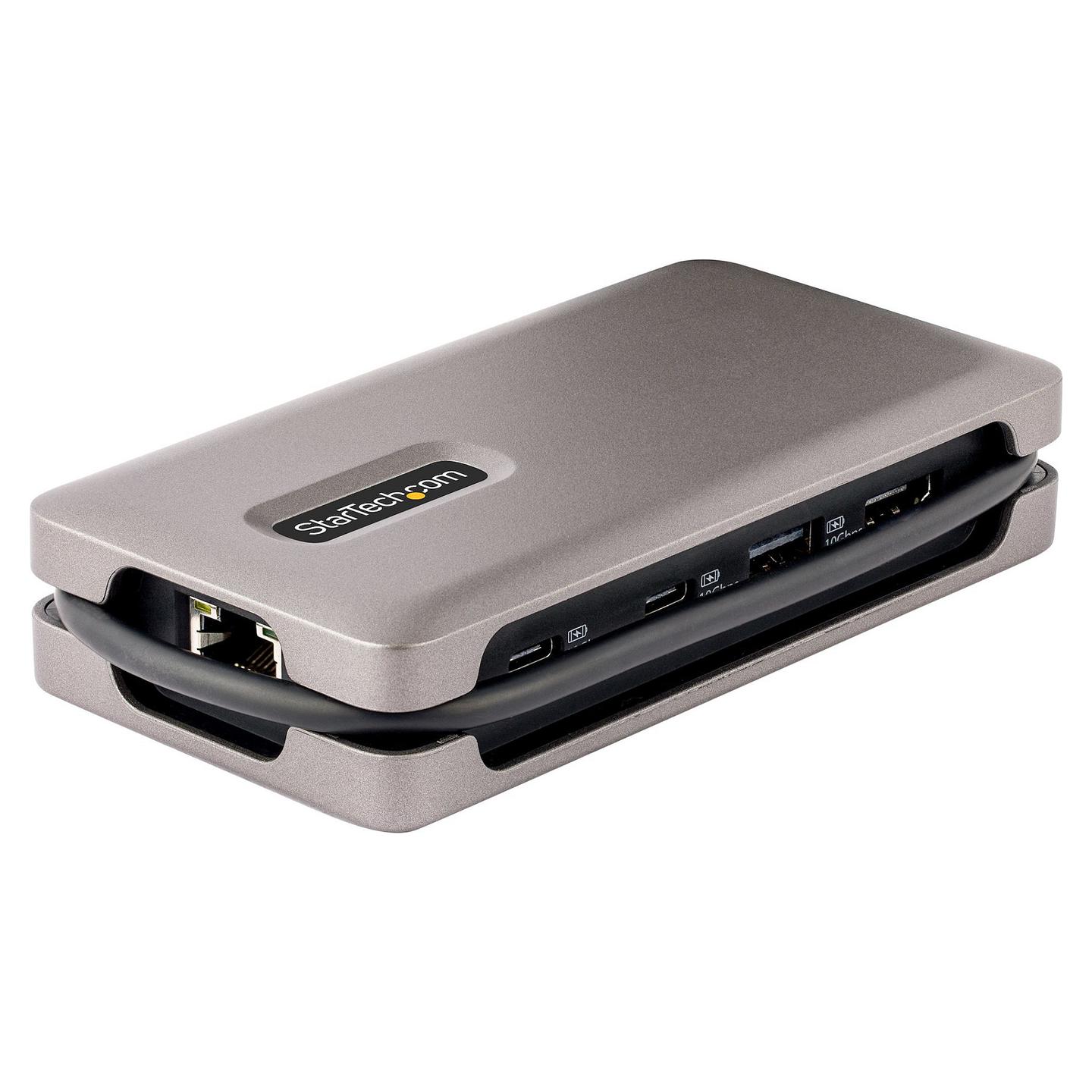Adapter Multiport USB-C StarTech.com DKT31CH2CPD3, HDMI 4K 60Hz HDR, 2× USB-C 10Gbps + USB-A 10Gbps, Gigabit Ethernet, 100W PD - Hiri - 3