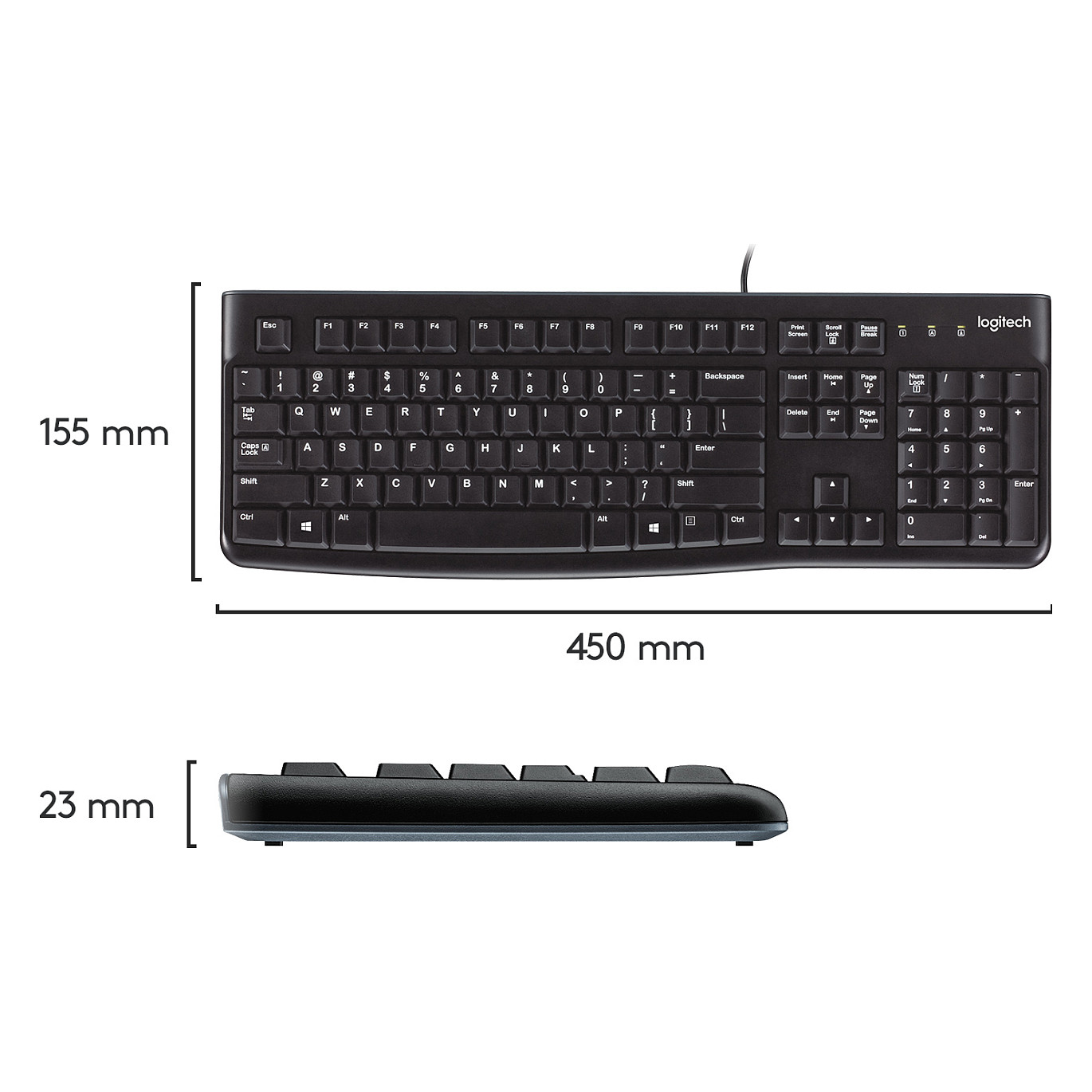 Tastierë me kabllo / Logitech K120 / Dutch layout / USB - 12
