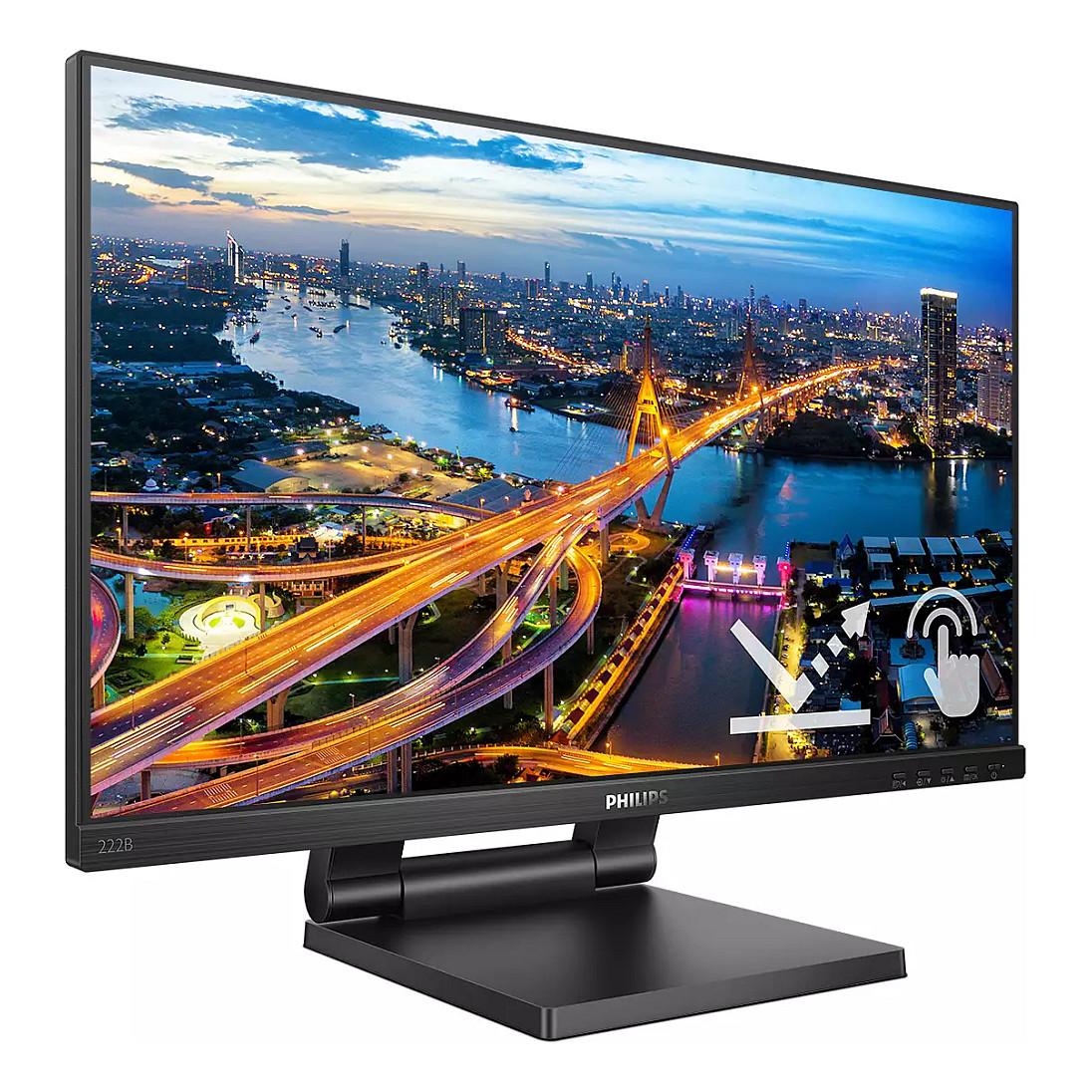 Monitor Philips B Line 222B1TC/00, 21.5", FHD IPS Touch, 75Hz, 4ms, HDMI+DP+VGA - Zezë - 3