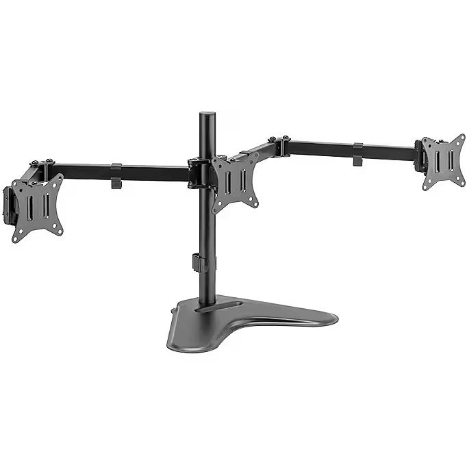 Mbajtëse për Monitor LogiLink BP0217 / 3 Monitorë / 17–27" / deri 7kg për Monitor / VESA 75x75 & 100x100 / Rotacion 360° - Zezë - 1