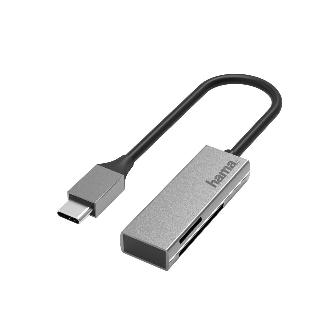 Lexues Kartelash Hama 00200131 / USB 3.2 Gen1 Type-C / SD + MicroSD - Silver
