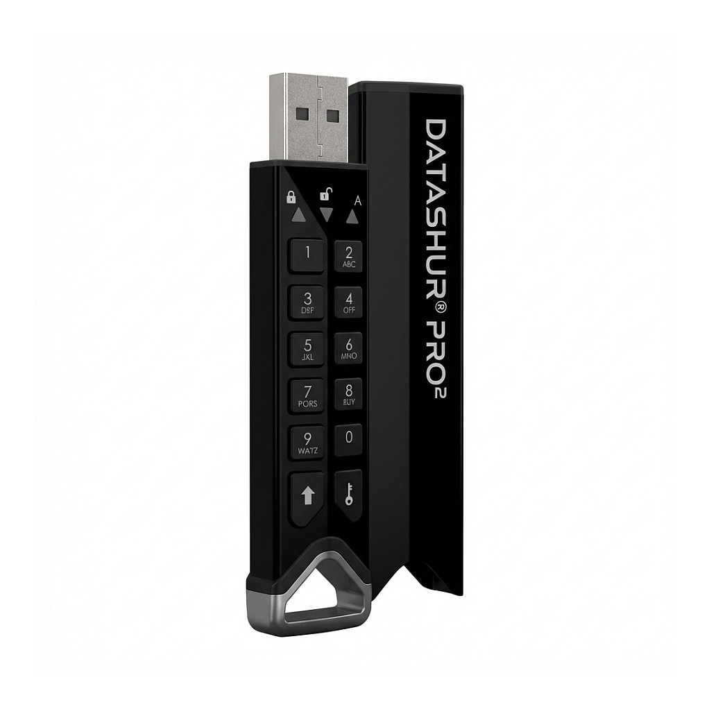 USB Flash Drive iStorage datAshur PRO2 / 32GB / USB Type-A / USB 3.2 Gen 1 / AES-XTS 256-bit / FIPS 140-2 Level 3 - Zezë
