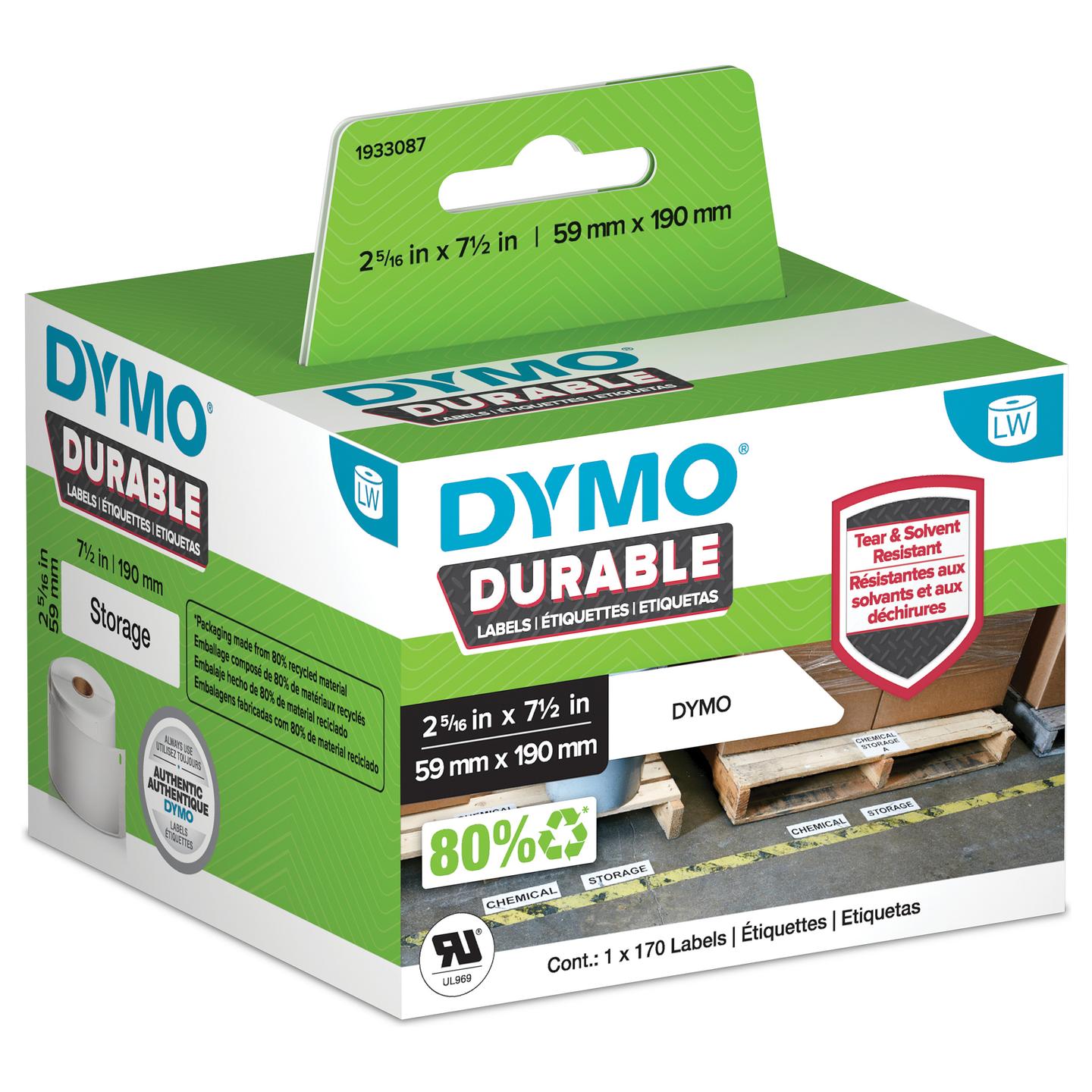 Etiketa për Printer Label Dymo LabelWriter 1933087, 59 × 190 mm, 170 copë për rrotull, të bardha, ngjitëse të përhershme