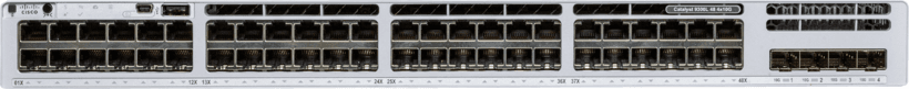 Switch Cisco Catalyst C9300L-48P-4X-E, 48x Gigabit Ethernet PoE+, 4x SFP+ 10Gbps, Network Essentials, Layer 3 Managed, Rackmount 1U - Hiri - 1