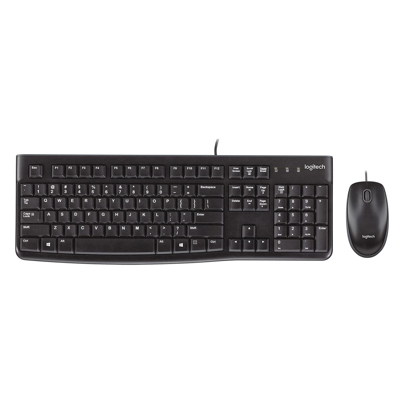 Combo (Tastierë & Maus) Logitech MK120, Full Size, QWERTZ Swiss, USB, 1000 DPI - Zezë - 7