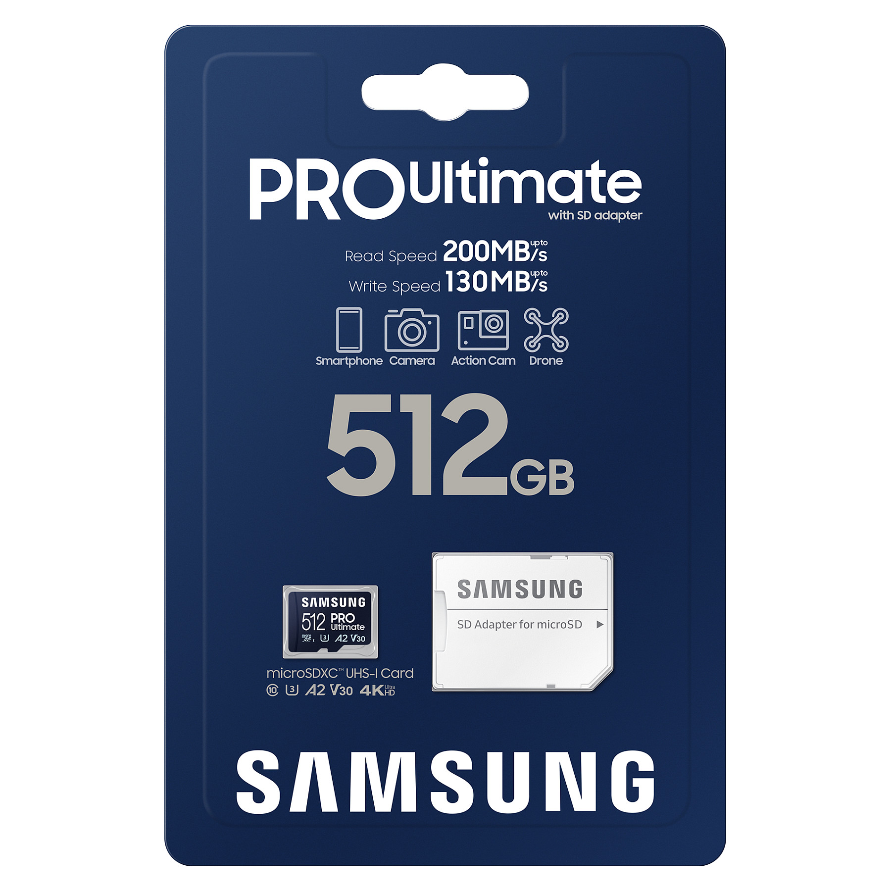 Kartë Memorie SD SAMSUNG CARD 512GB Samsung PRO Ultimate microSDXC UHS-I inkl. Adapter - 8
