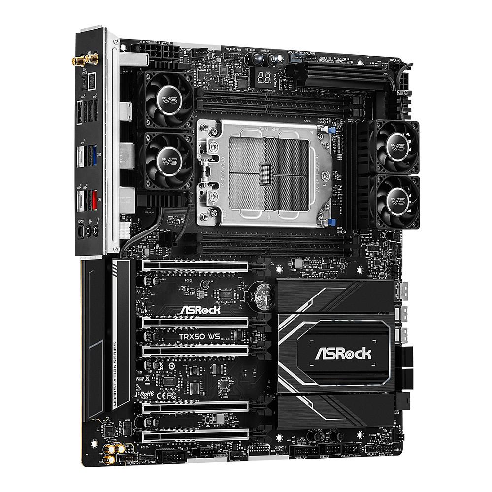 Motherboard ASRock TRX50 WS, AMD sTR5, DDR5 ECC RDIMM, E-ATX, PCIe 5.0, Wi-Fi 6E, 10GbE LAN - 4