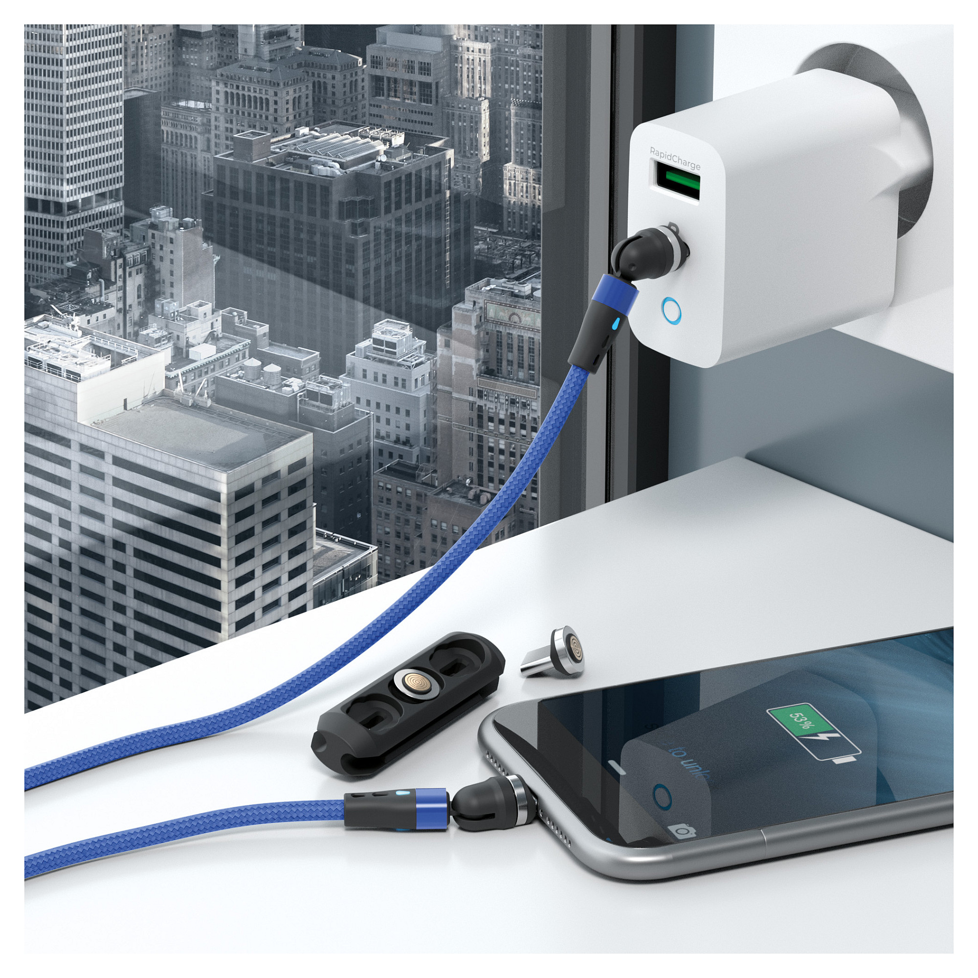 Kabllo RealPower MagneticCharge2 / Magnetike / 1m – Blu - 5