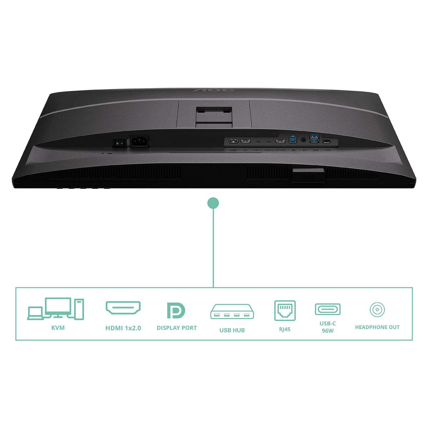 Monitor AOC Q27P4CV / 27" / QHD / 120 Hz / 4 ms / HDMI + DisplayPort + USB-C - Zezë - 5