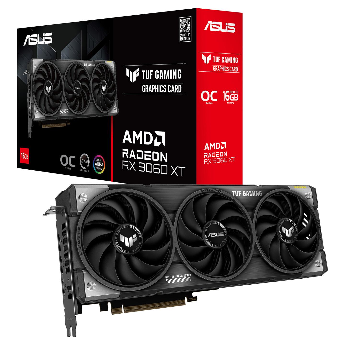 Kartelë Grafike AMD Radeon RX 9060 XT / 16GB GDDR6 / 128-bit / ASUS TUF Gaming OC - 10
