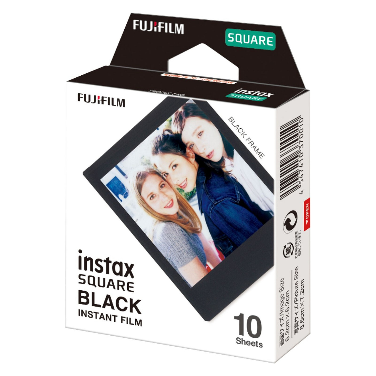 Film fotografik instant Fujifilm Instax Square / Black Frame / ISO 800 / 10 Fletë - Zezë