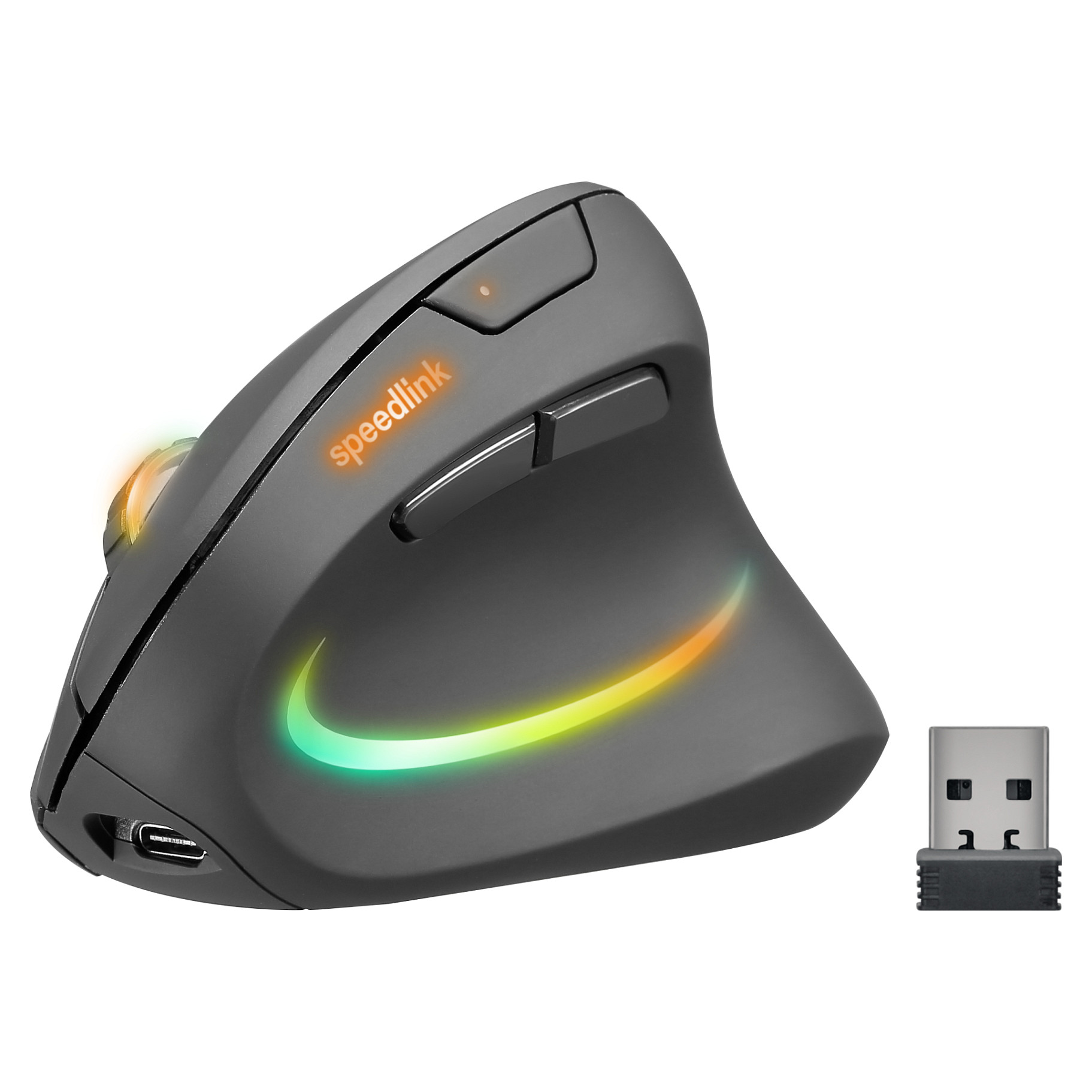 Maus Gaming Speedlink PIAVO PRO Illuminated Rechargeable Vertical Mouse - Gri e mbyllur - 1