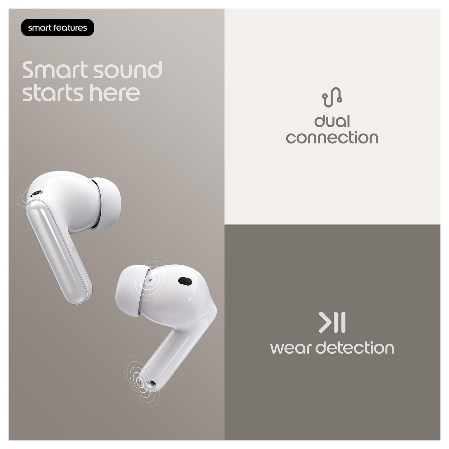 Kufje pa kabllo Motorola moto buds 2 plus / Sound by Bose / 11 mm + Knowles / Bluetooth 6.0 / ANC / LHDC4 + LHDC5 / 40 orë - Bardhë - 15