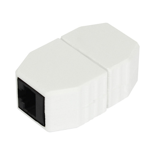 ALLNET TP CAT6A RJ45 Coupler 10GbE PoE Magnetic Safety Coupling 1:1 Inline Connector - 2
