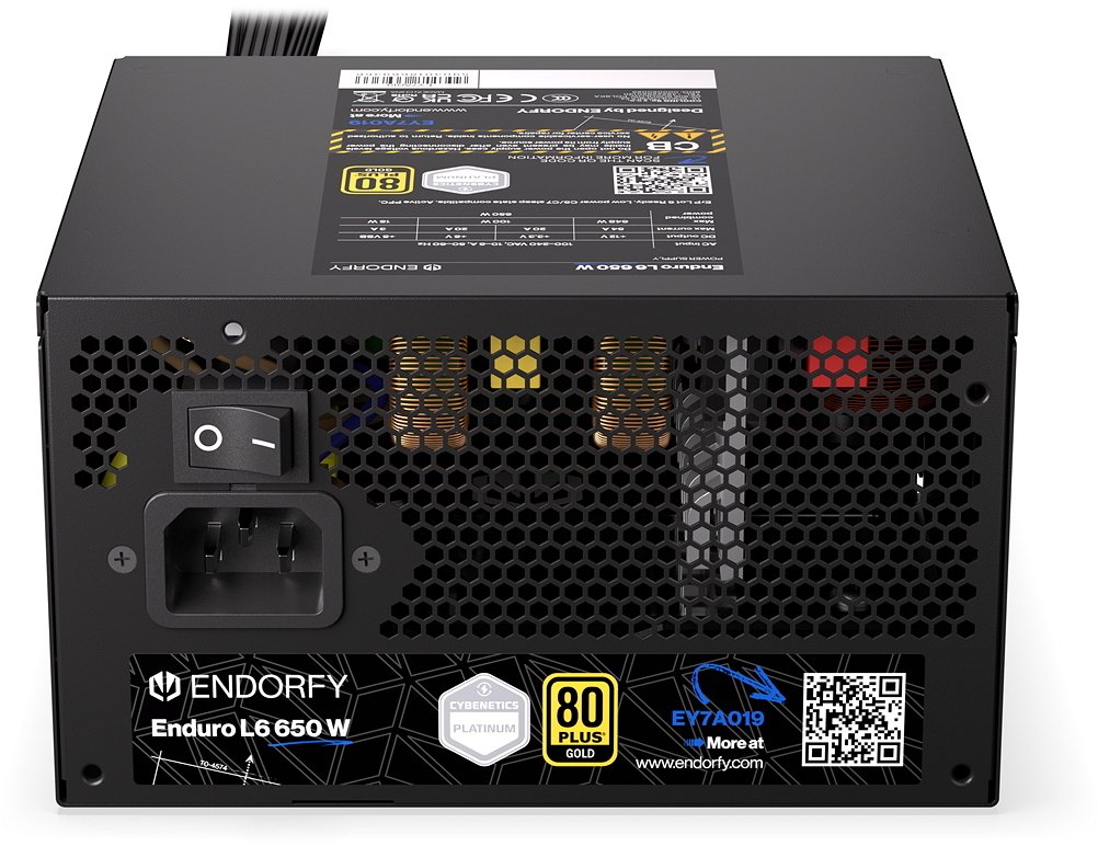 Furnizues Energjie Endorfy Enduro L6 / 650W / ATX 3.1 / 80 PLUS Gold / Non-Modular - Zezë - 4