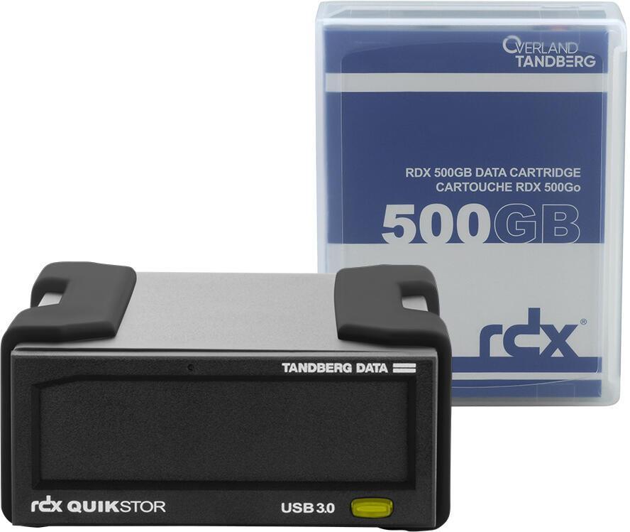 Aksesorë për Disqe Tandberg Data RDX QuikStor 8863-RDX / 500GB / USB 3.0 / External – Zezë/Gri