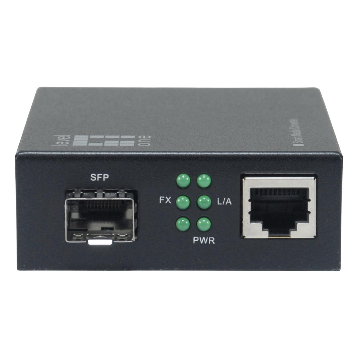 Konvertues Medias LevelOne GVM-2000, Gigabit Ethernet RJ45 në SFP, Menaxhim Web dhe SNMP - Zezë