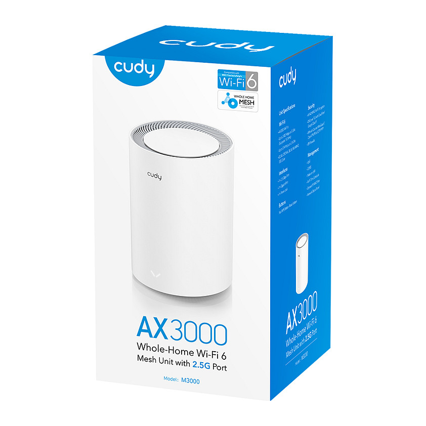 Ruter Mesh Cudy AX3000 Wi-Fi 6 2.5G – Bardhë - 12
