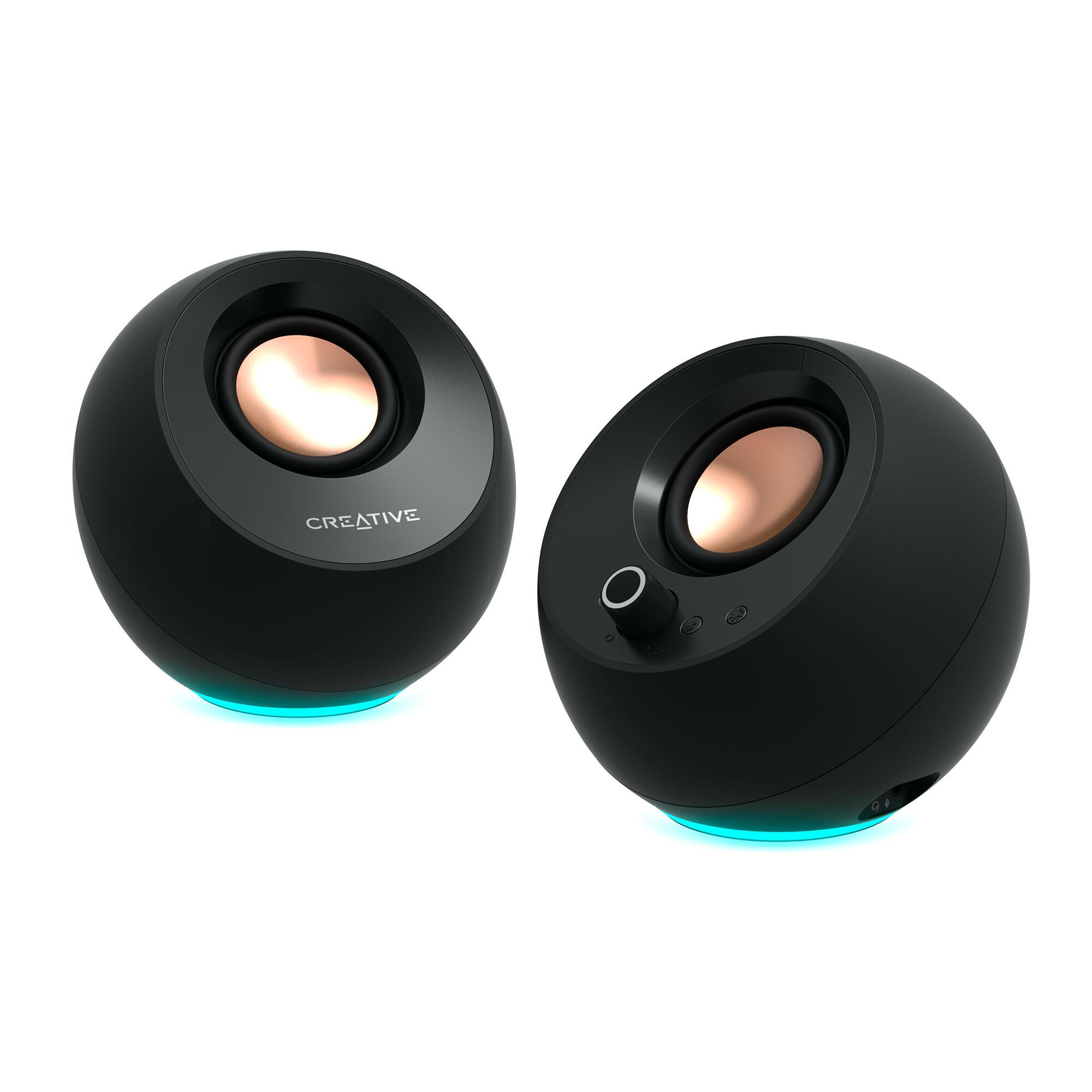 Altoparlantë Creative Pebble Pro / 2.0 / 10W RMS / Bluetooth 5.3 / USB-C – Zezë - 2