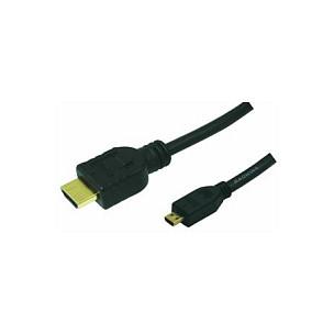 Kabllo HDMI në Micro-HDMI LogiLink CH0030 / HDMI në Micro-HDMI / 1m / High Speed / Ethernet - Zezë