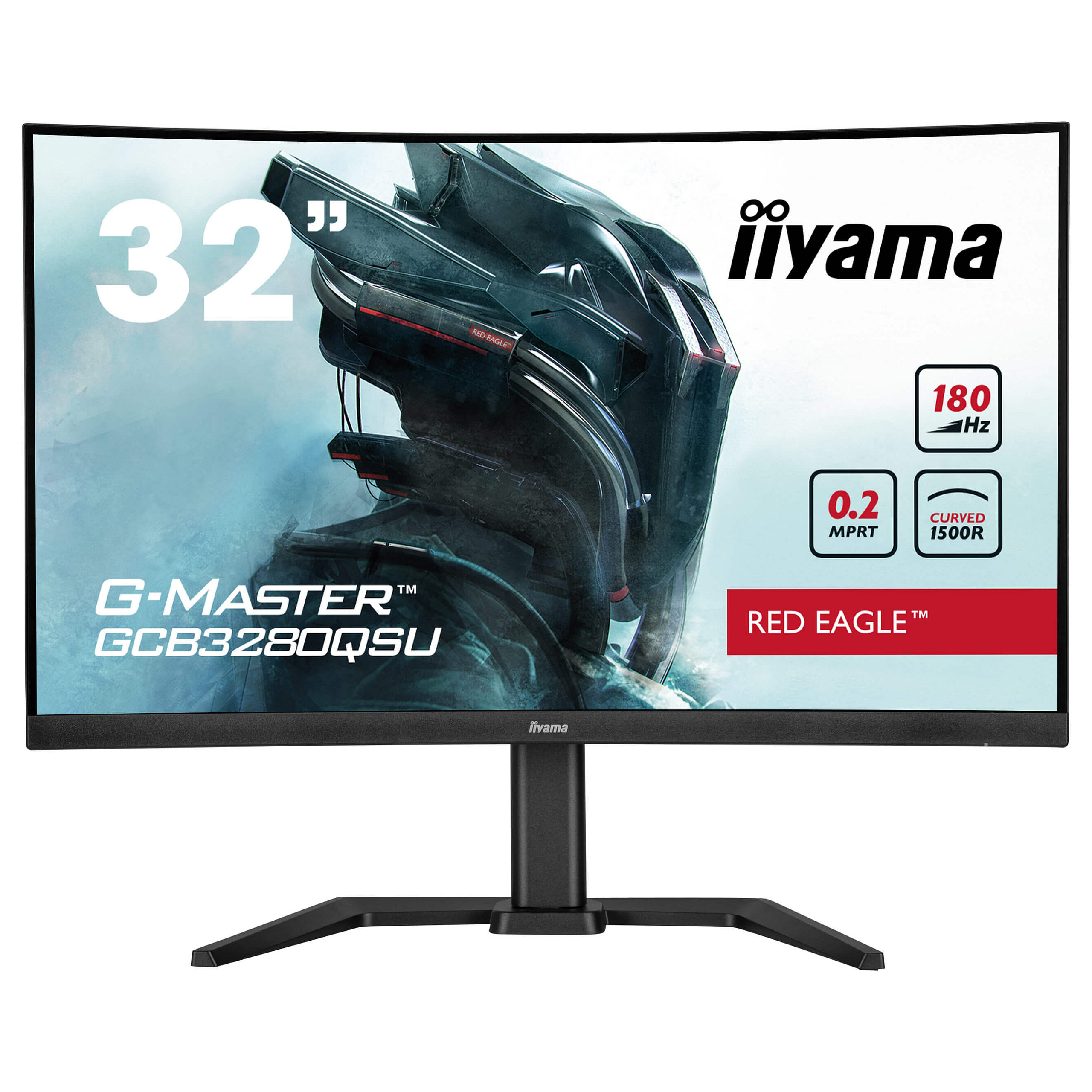 IIYAMA 80.0cm (31.5") GCB3280QSU-B2 16:9 2xHDMI+DP Curv.Lift - 2
