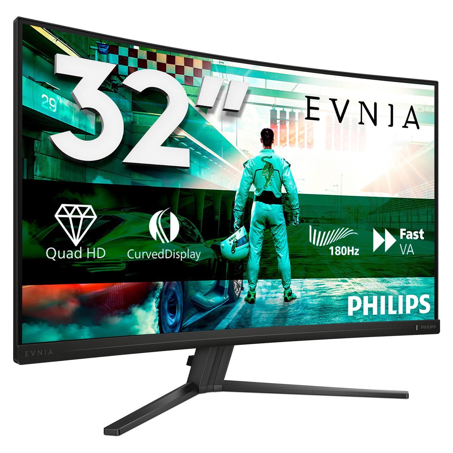 Monitor Gaming Philips Evnia 32M2C3500L/00 / 31.5″ / QHD Fast VA Curved / 180 Hz / 0.5 ms / DisplayPort + HDMI - Zezë - 13