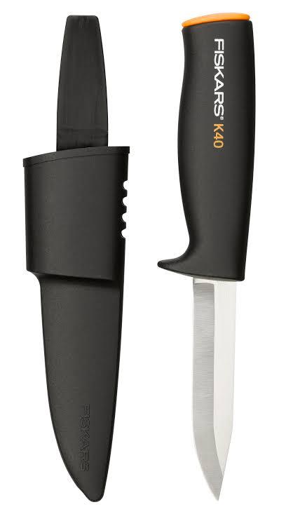 Thikë Universale Fiskars K40, 100mm, Teh prej Çeliku Inoks, Dorezë me Mbrojtëse për Gishtat - Zezë - 2