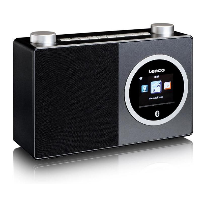Radio interneti Lenco DIR-70, DAB+, FM, Tuner analog dhe digjital, Ekran TFT-LCD 2,4", Bluetooth, Dalje për kufje 3,5 mm - Zezë - 2