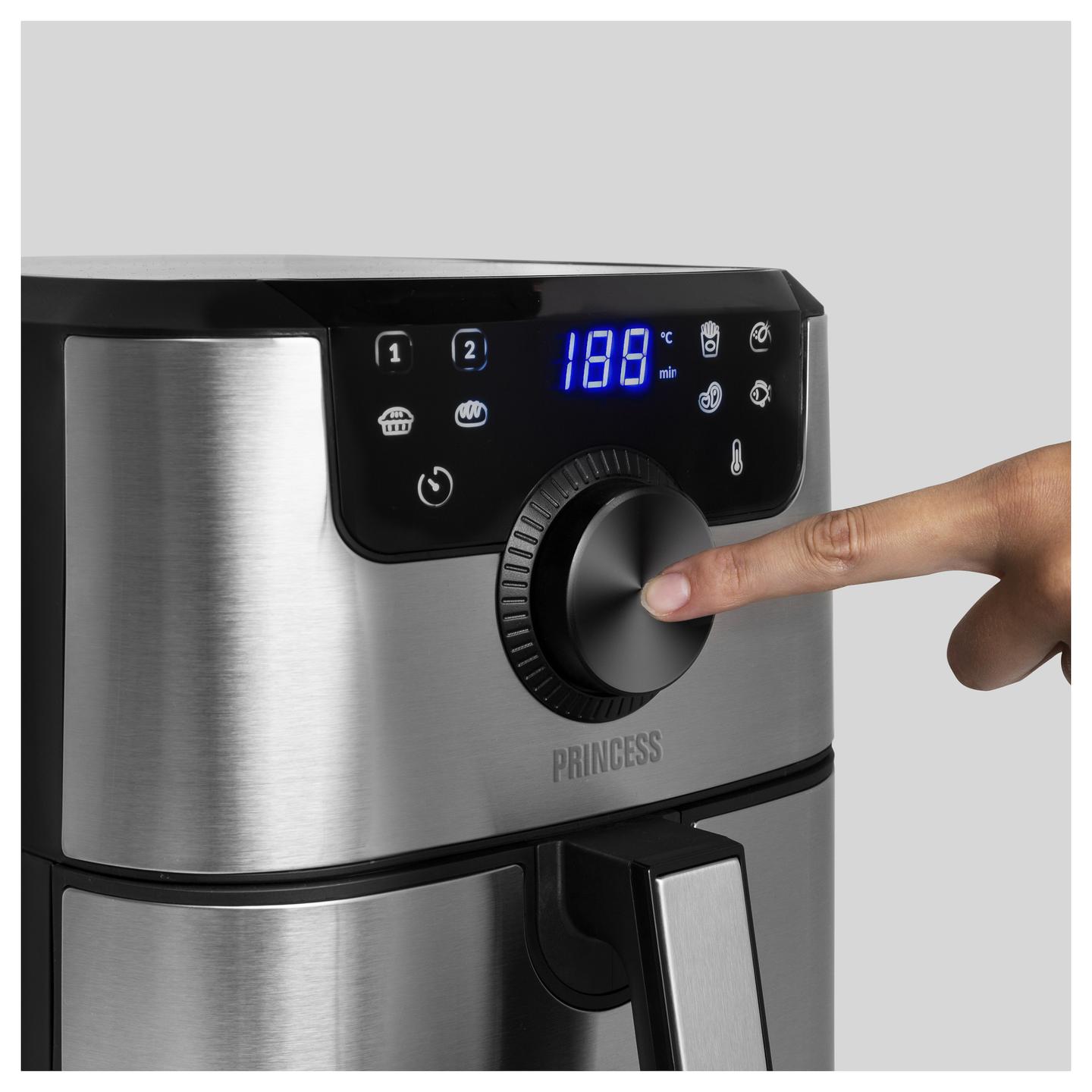 Fryer Princess Smart Aerofryer / 182037 / 4.5L / 1500W / 8 Programe / 80–200°C / LCD / Wi-Fi / Keep Warm – Argjend/Zezë - 23