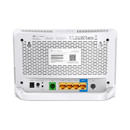 TP-Link VX231v Wi-Fi 6 Internet Box 4 AX1800 – Dual-Band 2.4GHz + 5GHz, 574Mbps + 1201Mbps, VDSL2 35b/ADSL2+, 4× Gigabit, EasyMesh, DECT, USB 2.0 – Bardhë - 3