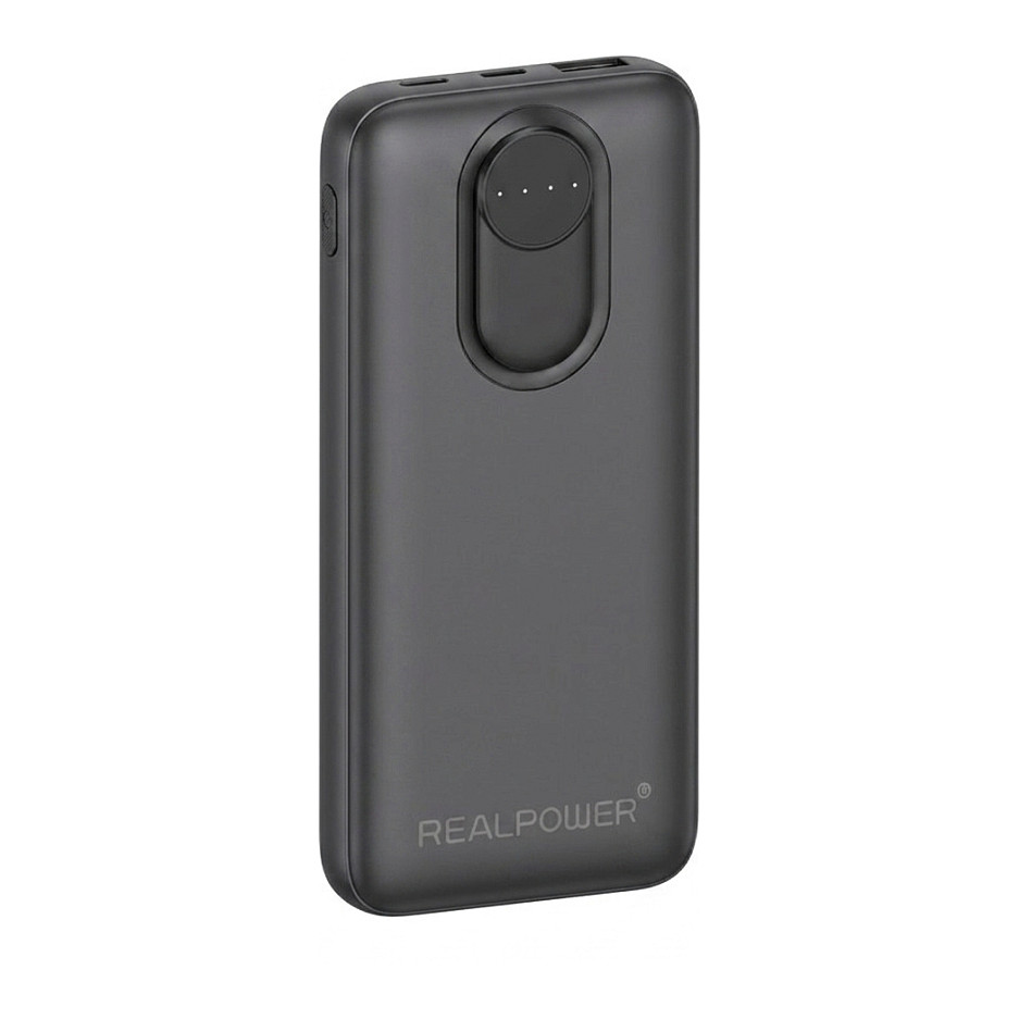 Powerbank RealPower PB-20000 Pro / 20000mAh / 30W / 2x USB-A + USB-C – Zezë