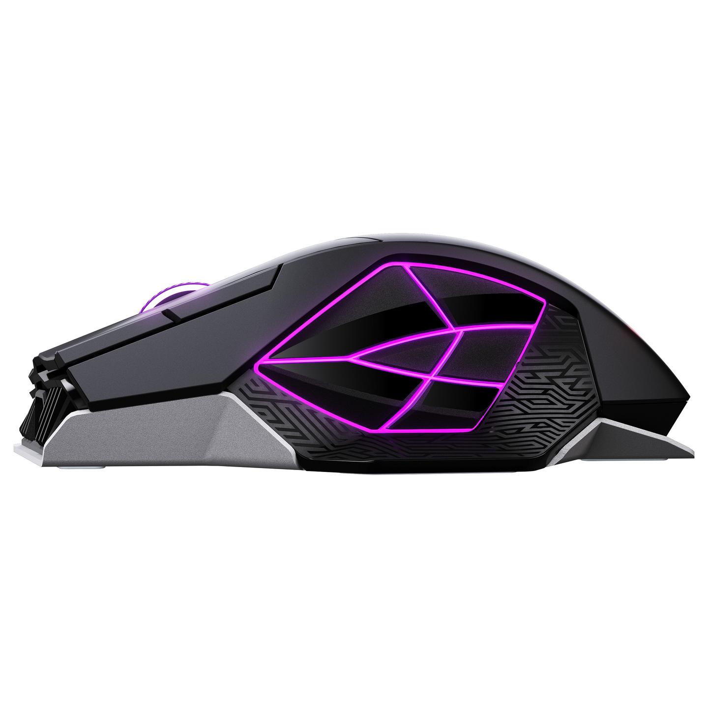 Maus Gaming  ASUS ROG SPATHA X 65K, 65.000 DPI, 12 Butona, Wireless, Bluetooth, USB-C – Zezë - 2