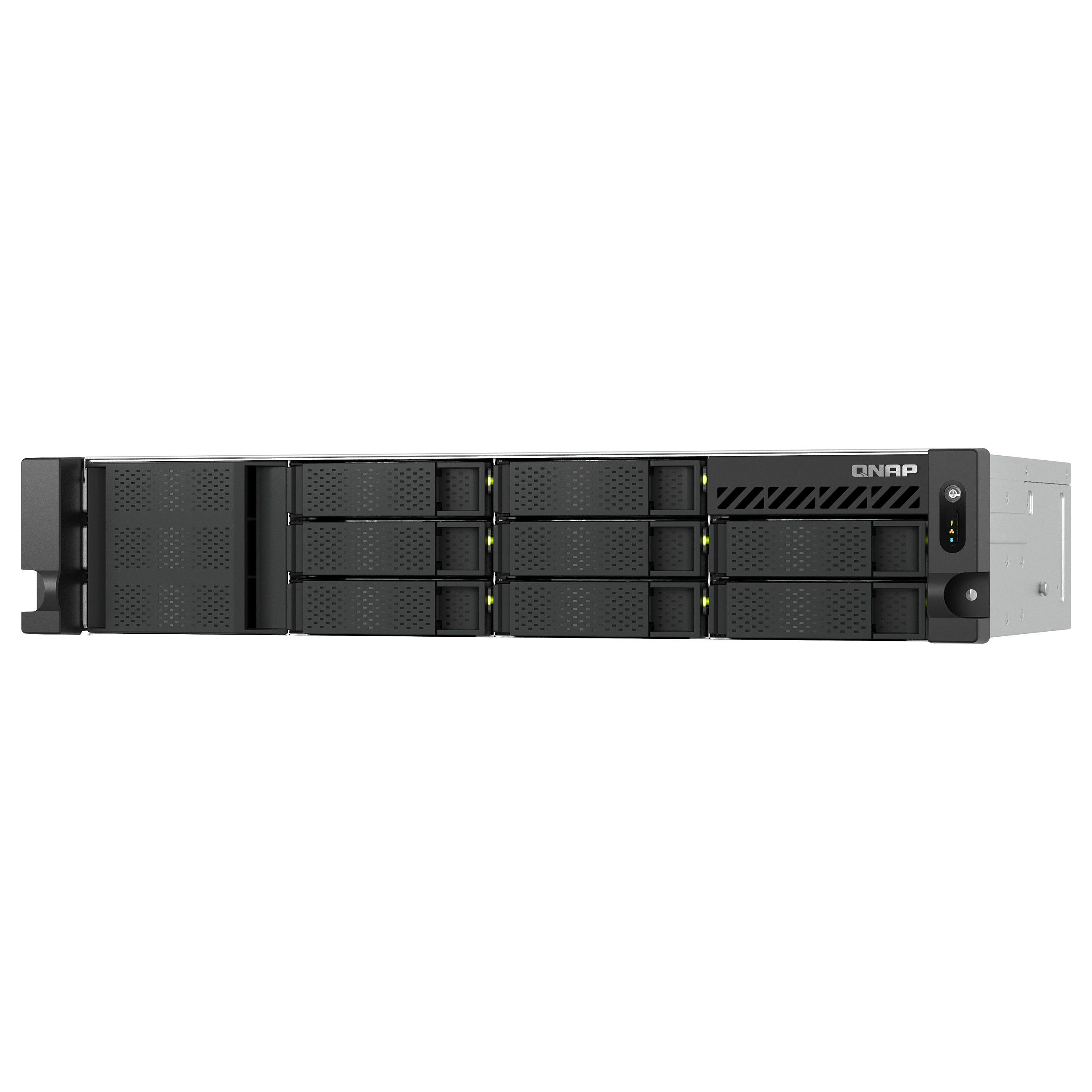 NAS QNAP TS‑855eU‑RP‑8G 8‑Bay Short Depth Rackmount / Intel Atom C5125 (8 cores, 2.8GHz) 8GB / 2x 2.5GbE / 2x M.2 2280 /2x PCIe Gen3 / 250W Redundant PSU - 7