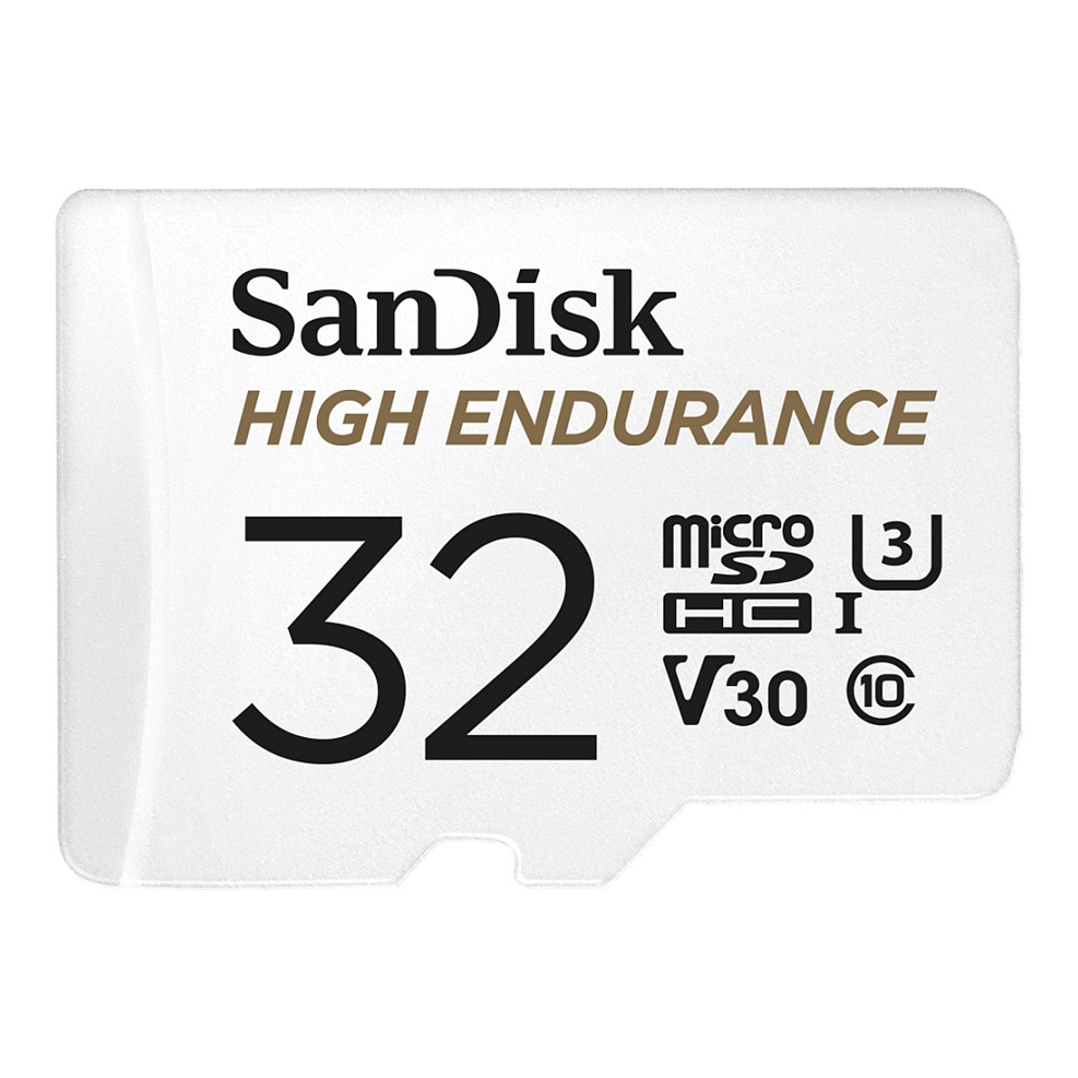 Kartë Memorie MicroSD SanDisk High Endurance / 32GB / microSDHC / UHS-I / U3 / V30 - Bardhë