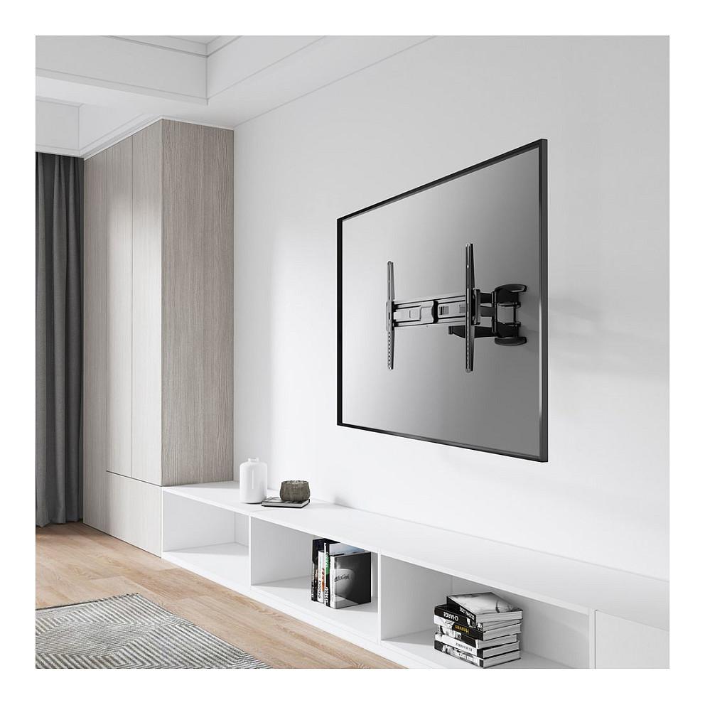 Mbajtëse për TV VALUE / 37″–80″ / deri në 45 kg / Lëvizje e plotë - Zezë - 17