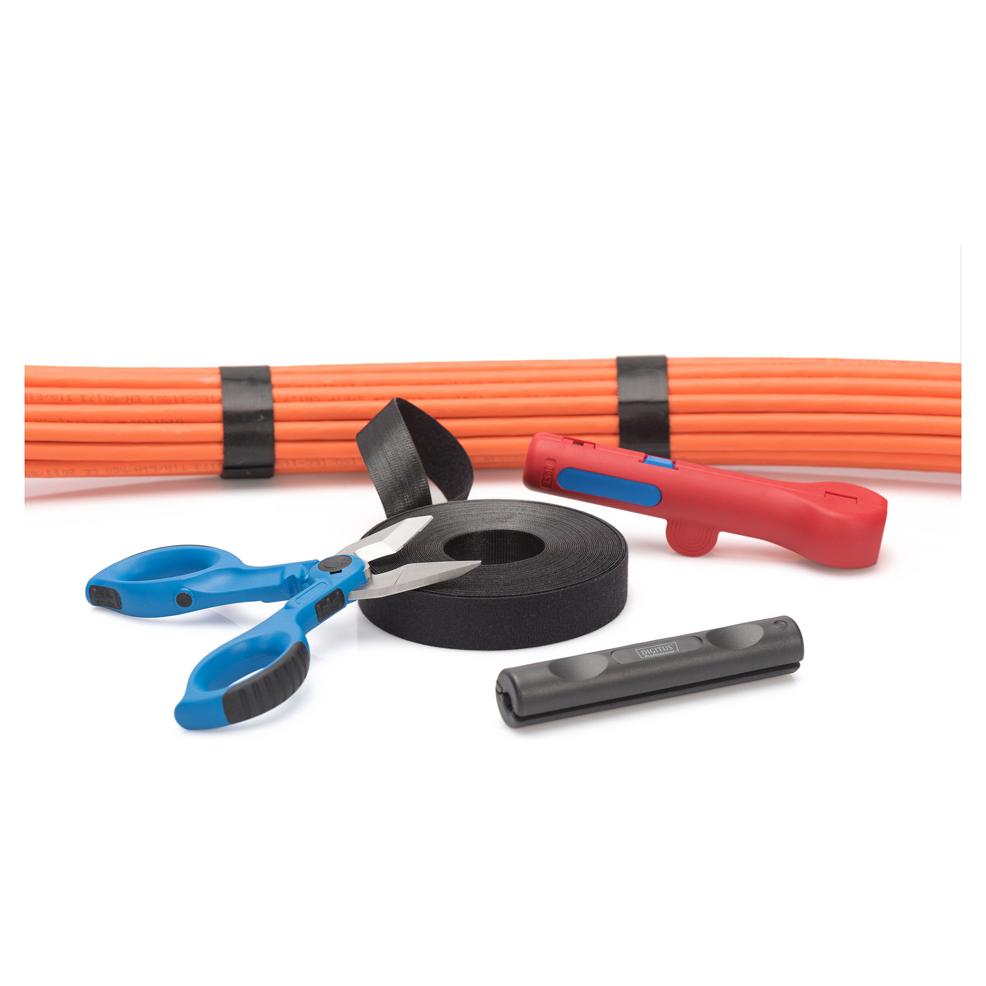 Kabllo për Rrjet Rrip ngjitës (Hook-and-Loop Strap) 20mm / Rrotull 10m – Zezë - 2