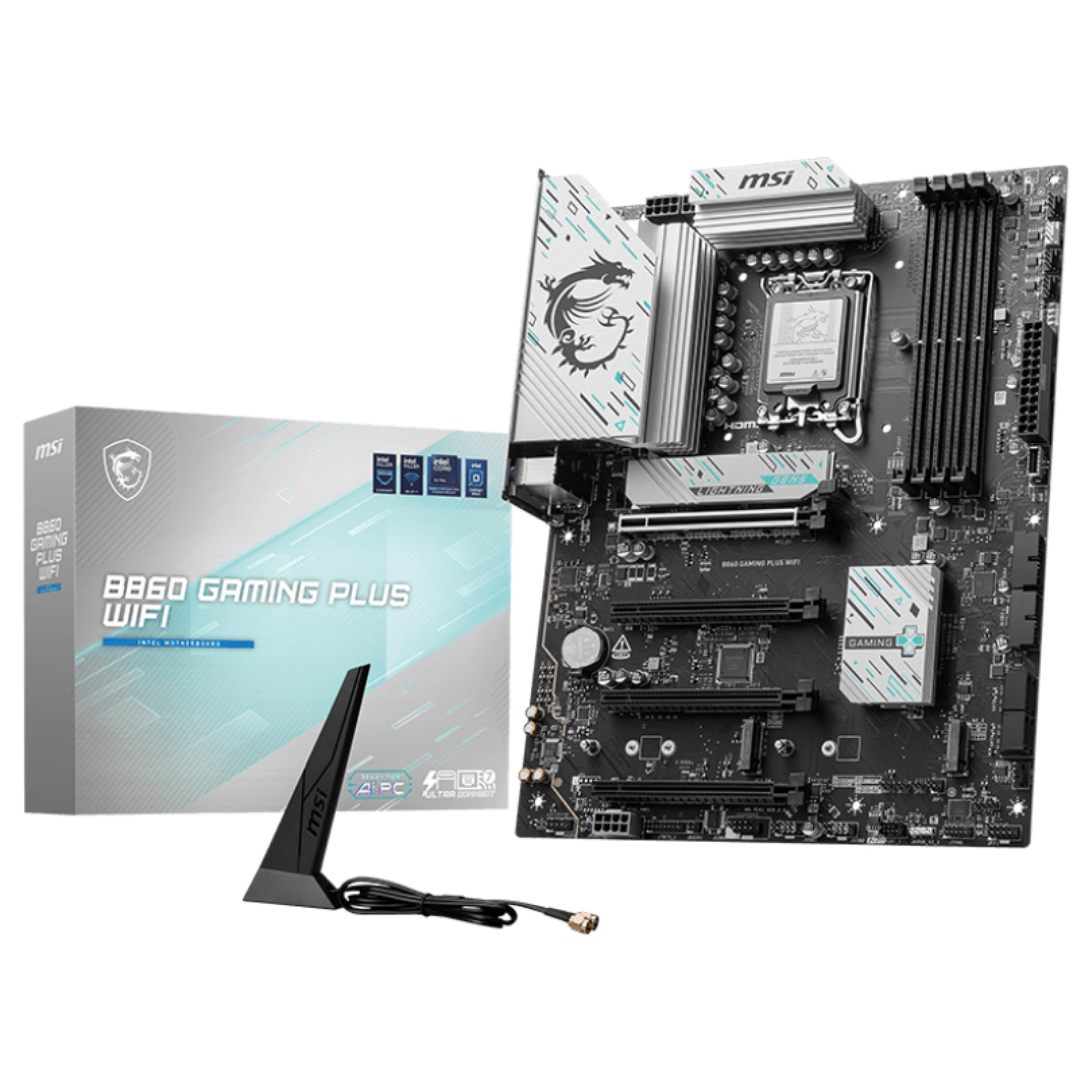 Pllakë Amë MB Intel LGA1851 MSI B860 GAMING PLUS WIFI DDR5 - 1