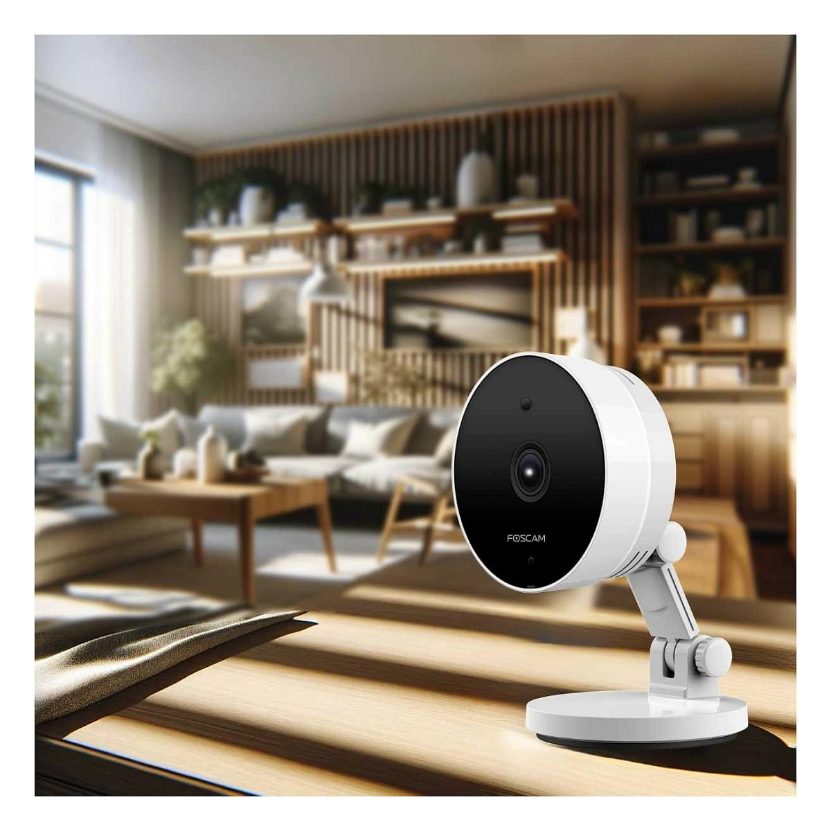 Kamerë Sigurie IP Foscam C5M, 5MP, 3072x1728, Wi-Fi Dual-Band, LAN, 8m Night Vision, microSD 256GB, Audio 2-Drejtimëshe - Bardhë - 9
