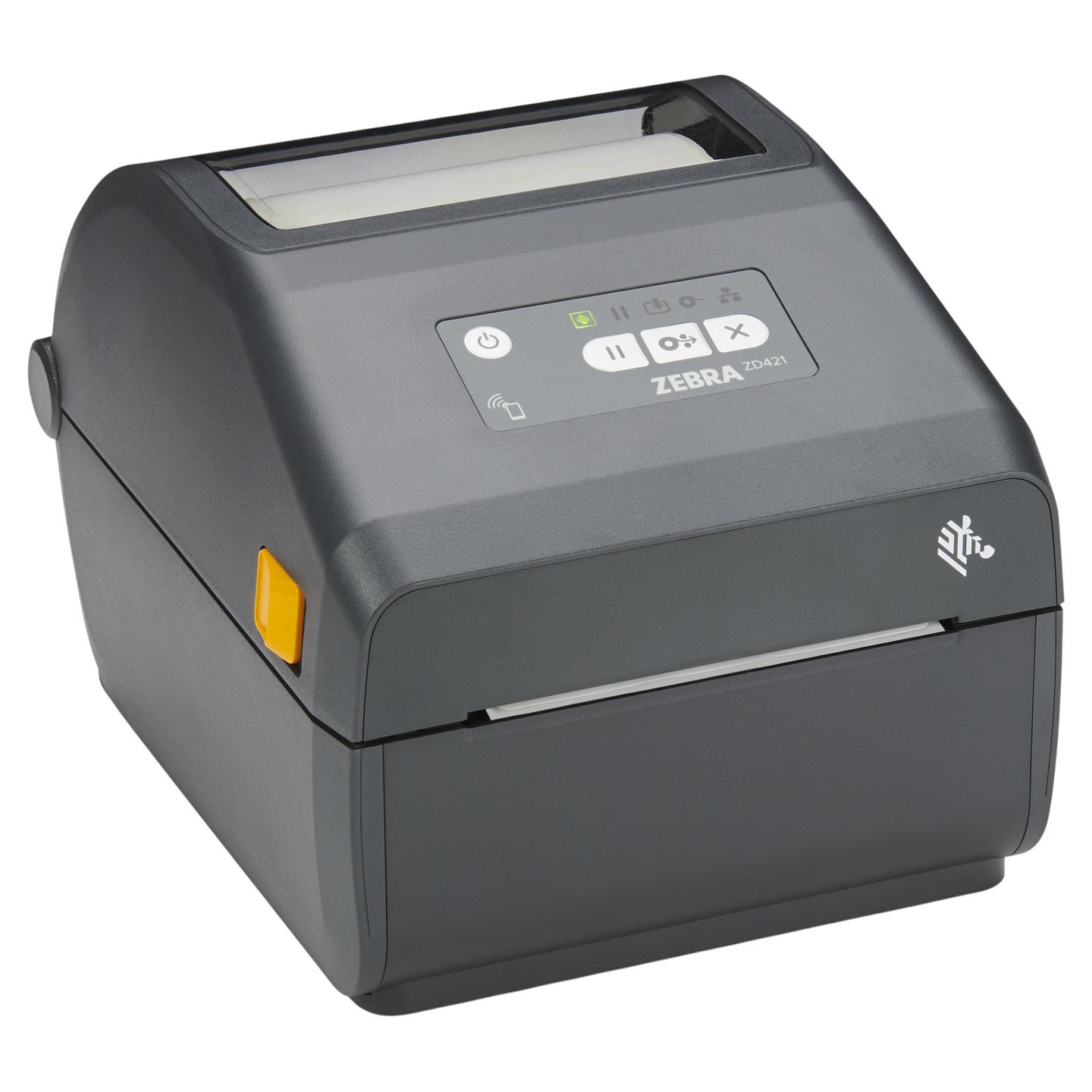 Printer Label Zebra ZD421, transferim termik, 203 dpi, 152 mm/s, USB, Ethernet, Bluetooth - Gri