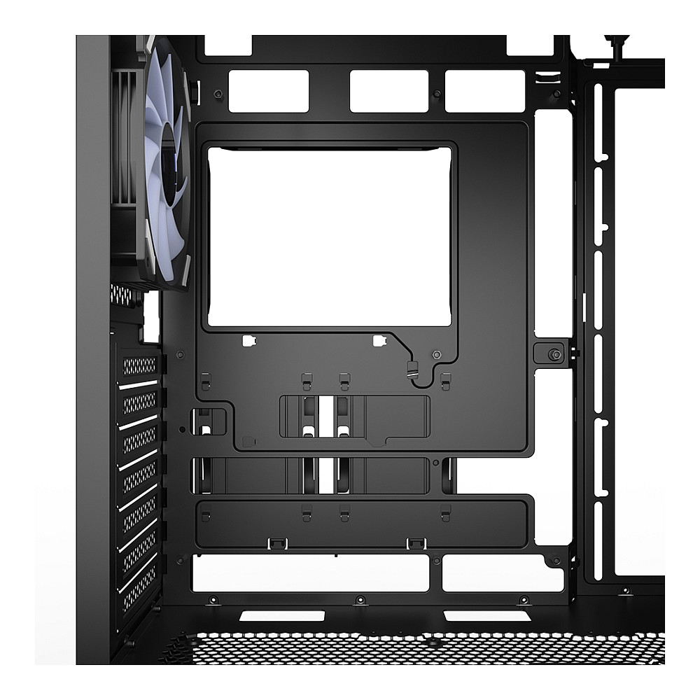 Kasë Sharkoon AK2 RGB ATX 1xGlass - Zezë - 9
