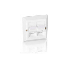 Aksesorë për rrjet Equip / Flush Mount Faceplate Only / 2x Keystone / 45° Angle - 1