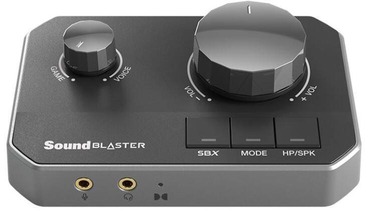 Karta të Zërimit Creative Sound Blaster G8 / 32-bit / 384kHz / USB-C / 130dB / Dolby Audio – Zezë