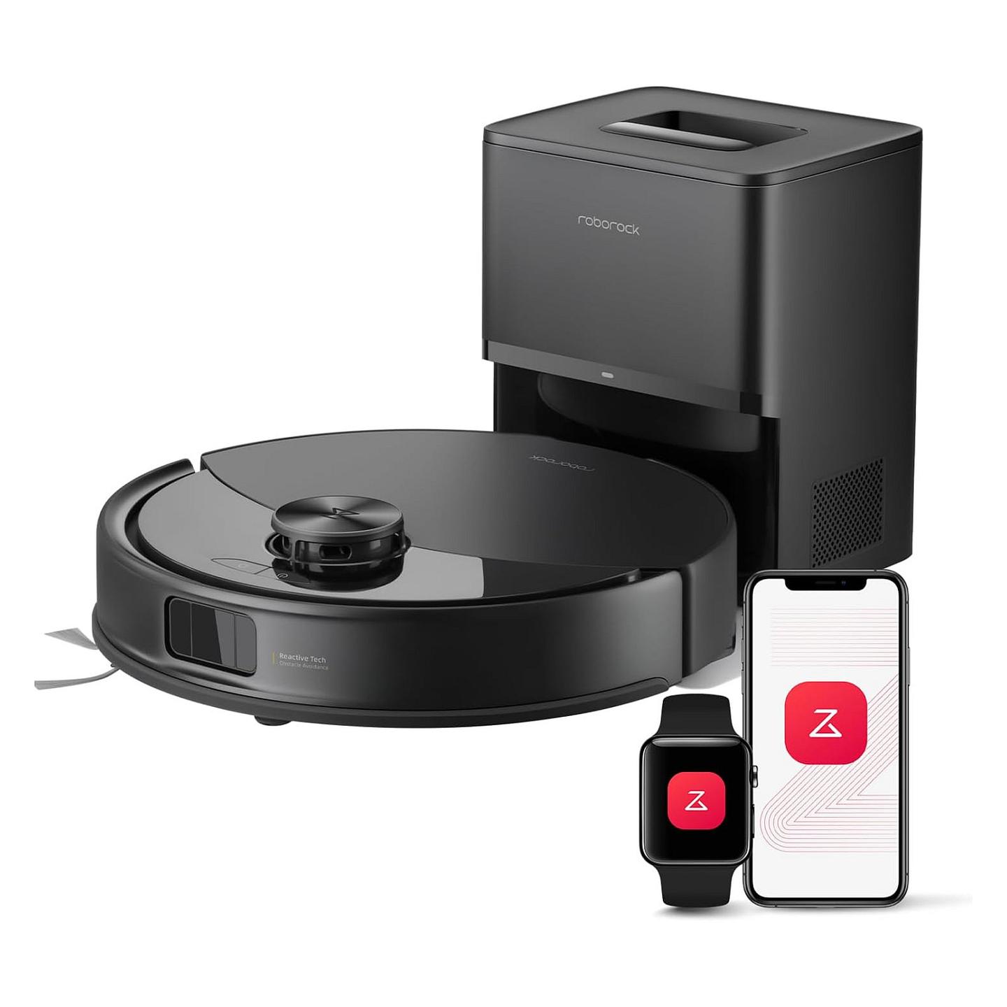 Fshesë robotike Roborock Q10 VF+ me Vakum dhe Larje, 10,000 Pa, 5200 mAh, LiDAR, VibraRise 2.0, Stacion Vetë-Zbrazës, Wi-Fi, E Zezë