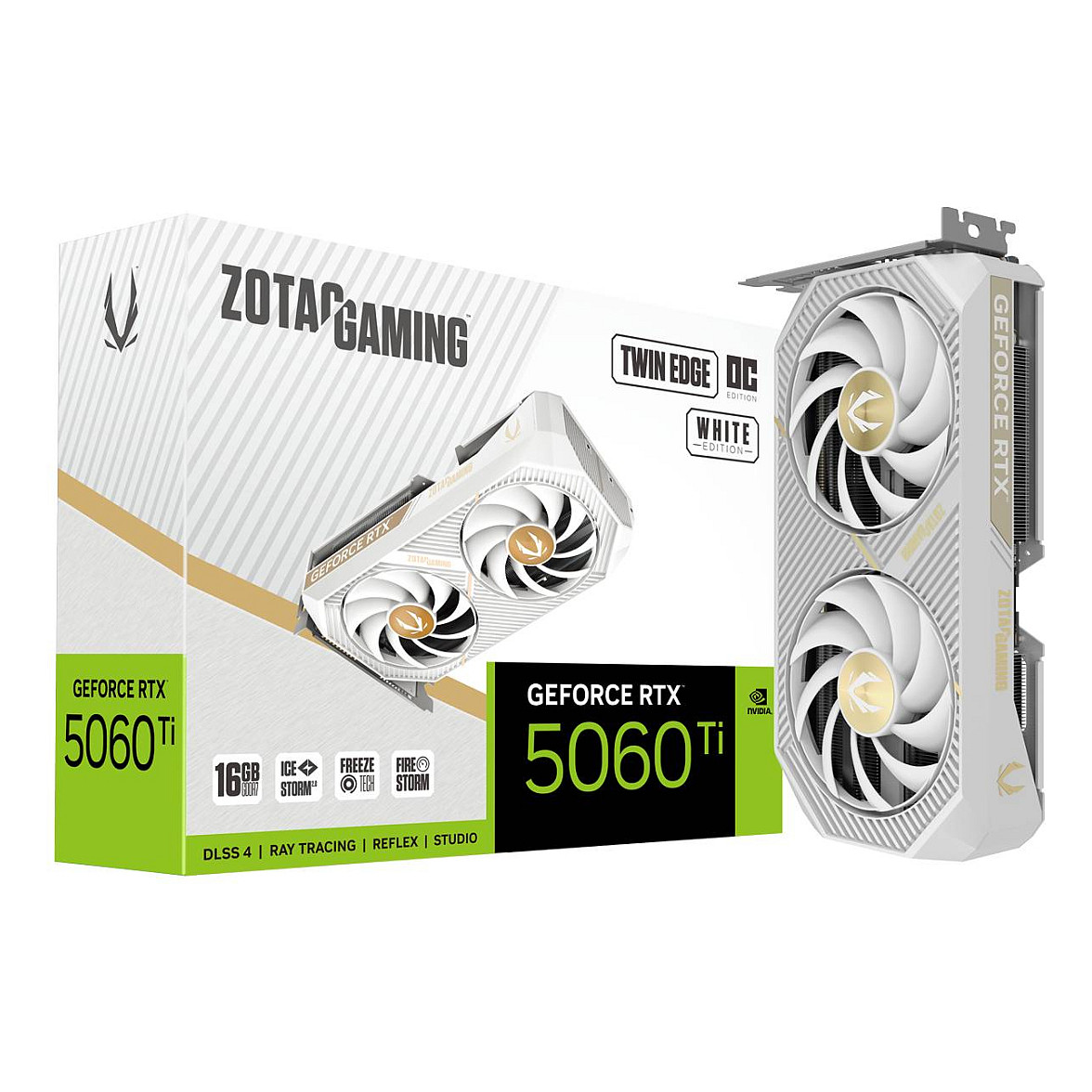 Kartelë grafike NVIDIA RTX 5060 Ti 16GB GDDR7 Zotac Twin Edge OC White - 8