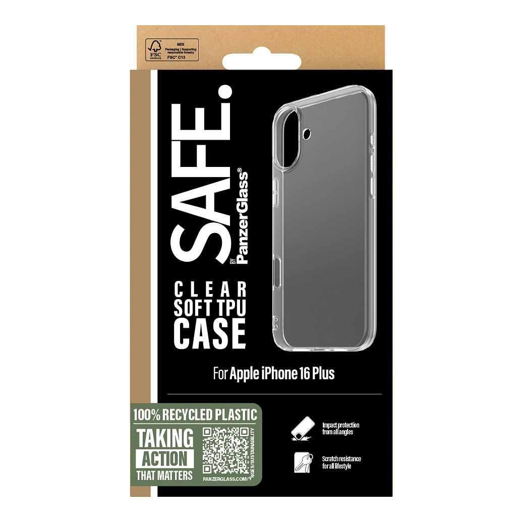 Aksesorë për telefon SAFE / TPU Case / Transparent / iPhone 16 Plus - 3