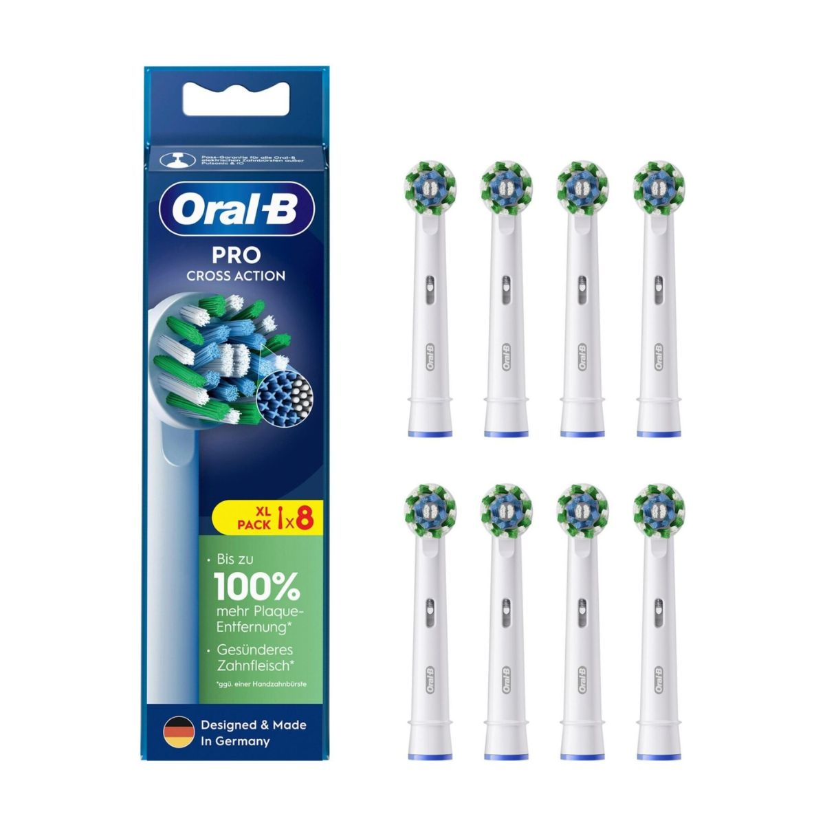 Kokë furçash zëvendësuese Oral‑B Sonic 8x Cross / 860472 / 8‑Pack – Bardhë - 1