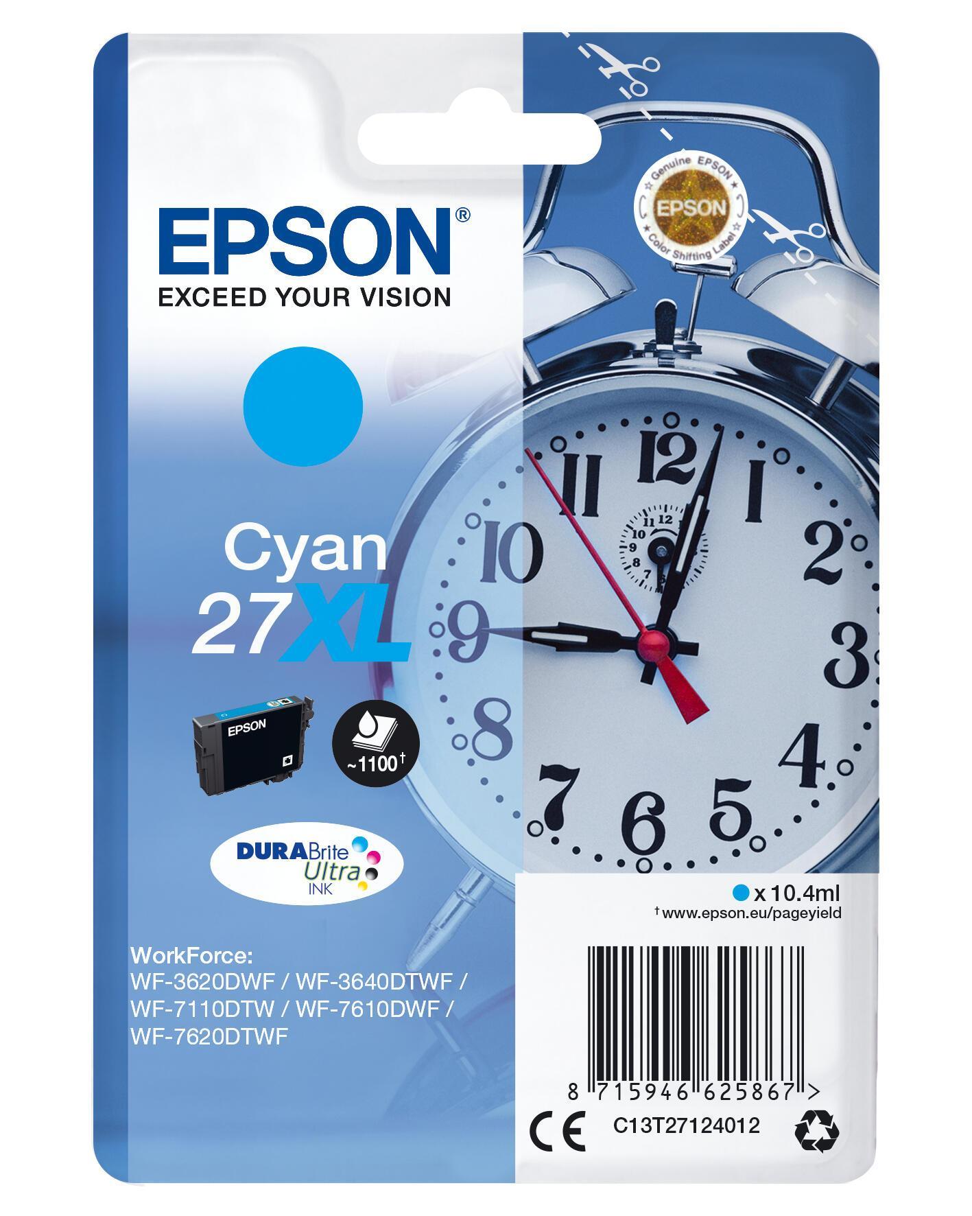 INK Epson 27XL / C13T27124012 / 1.100 faqe – Blu - 1