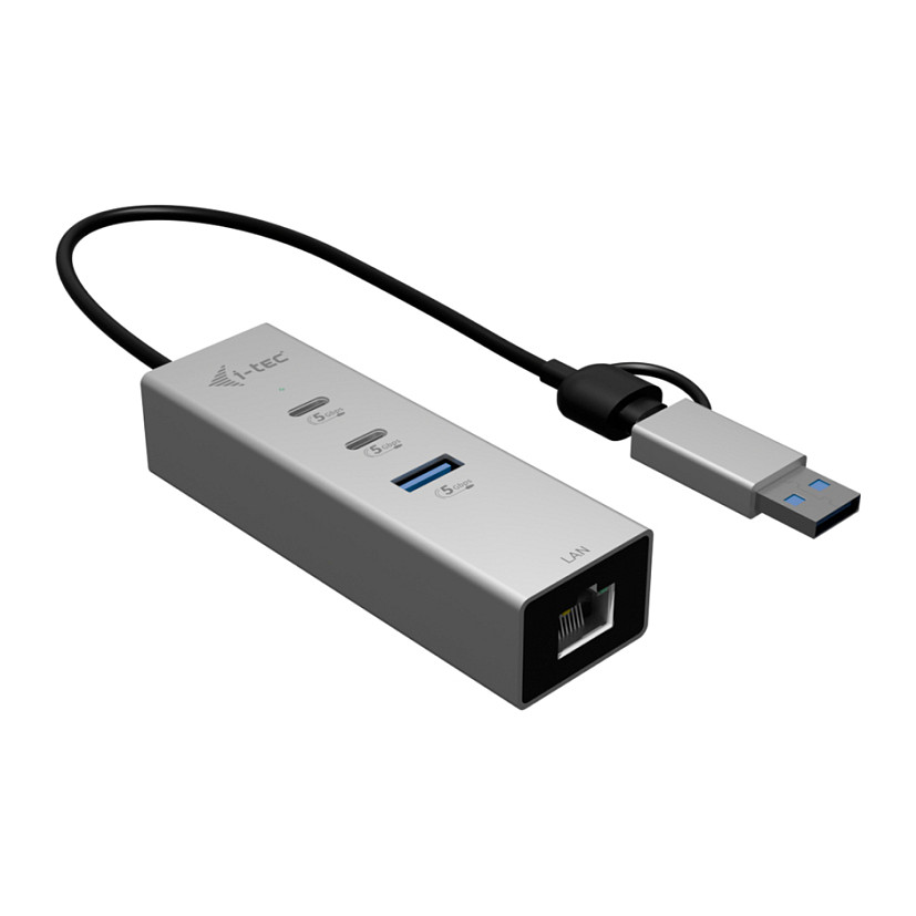 Hub i-tec CAMETALG325HUB / 2x USB-C / 1x USB-A / 2.5GbE – Argjend